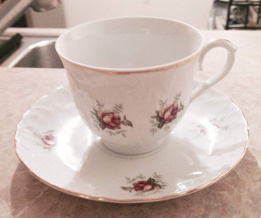 Monte Cristo Footed Cup & Saucer Set by Cmielow (Poland)-1
