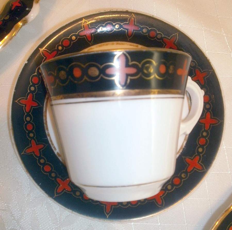 CTI238 Flat Cup & Saucer Set by Carl Tielsch-1