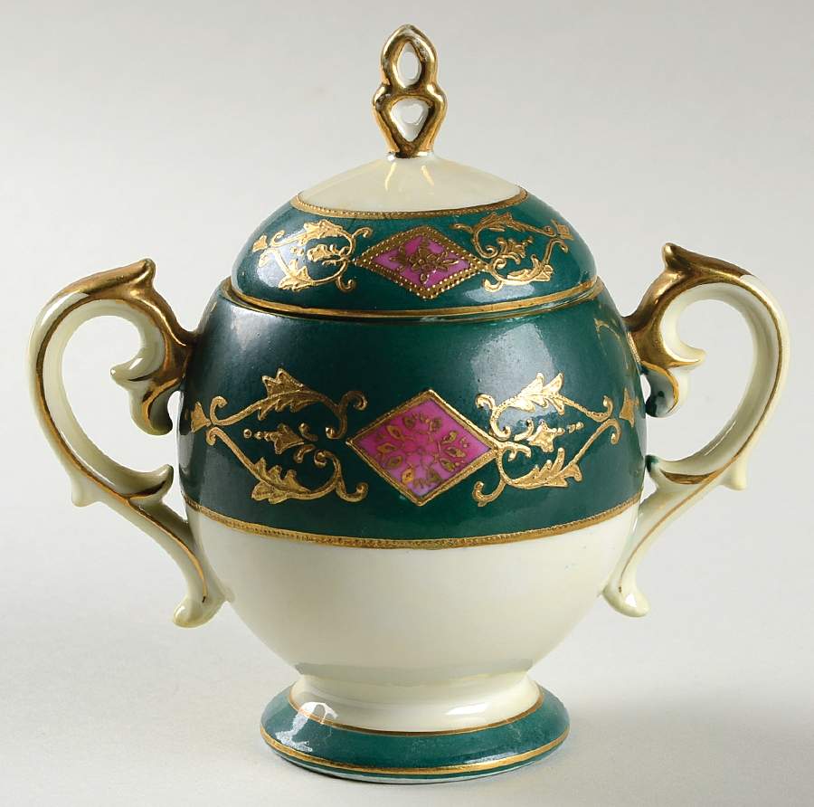 241 Teal Sugar Bowl & Lid by Craftsman (Japan)-1