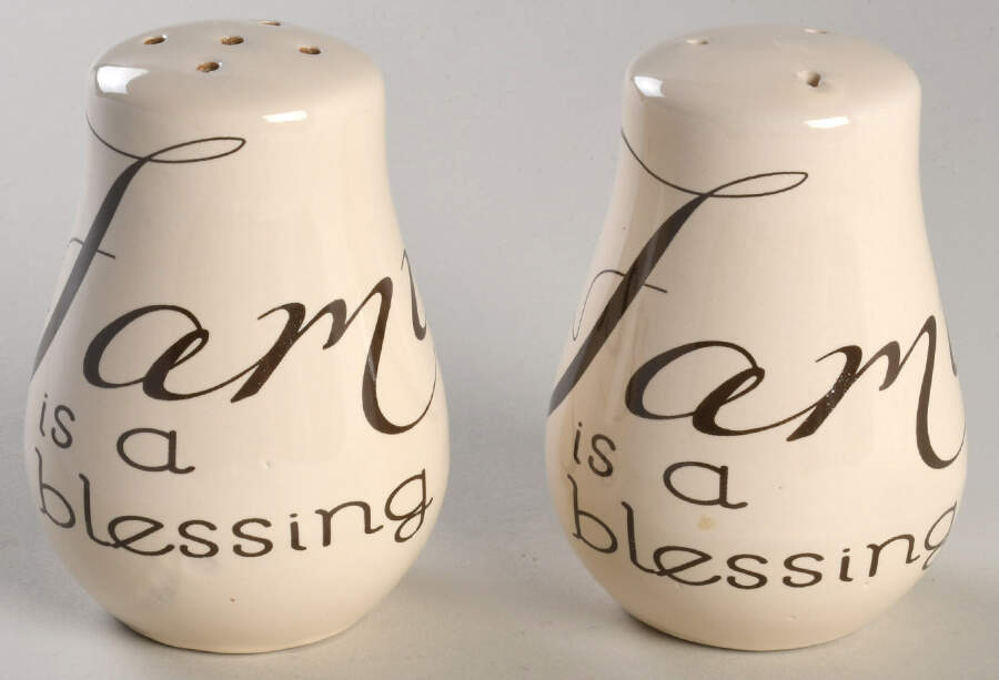 Circles of Love Salt & Pepper Set by Canterbury Potteries-1