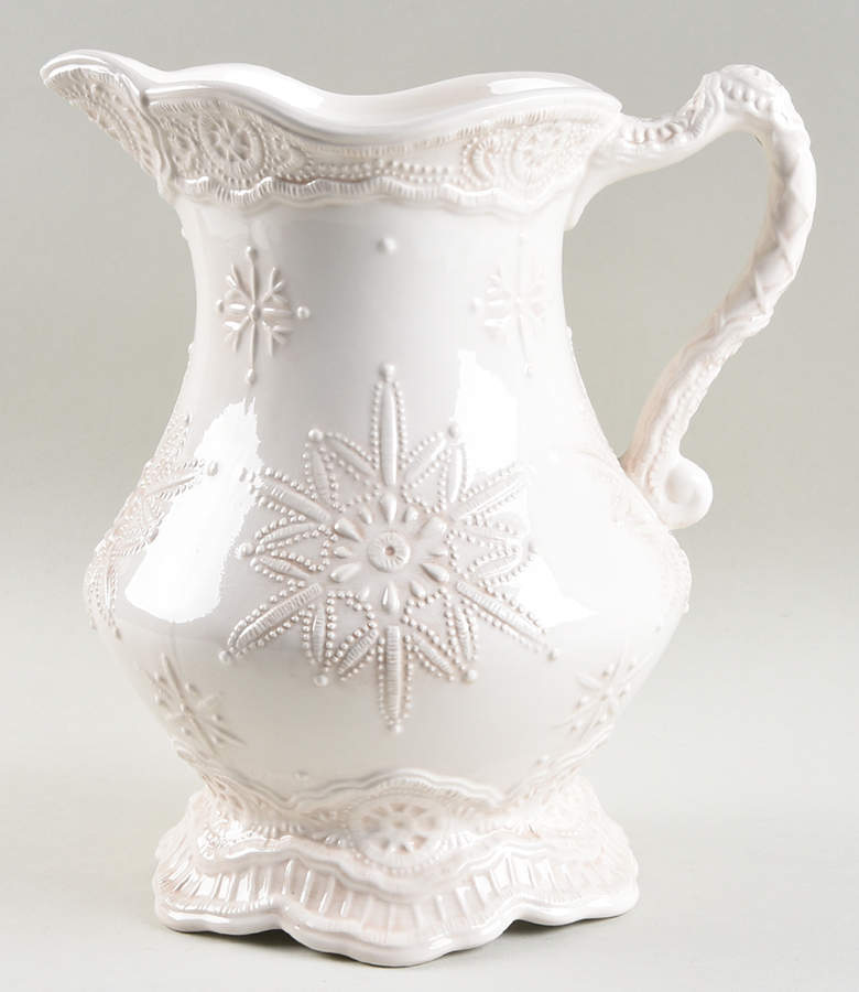 Seasonal Elegance Snowflake Large Pitcher by Cracker Barrel-1