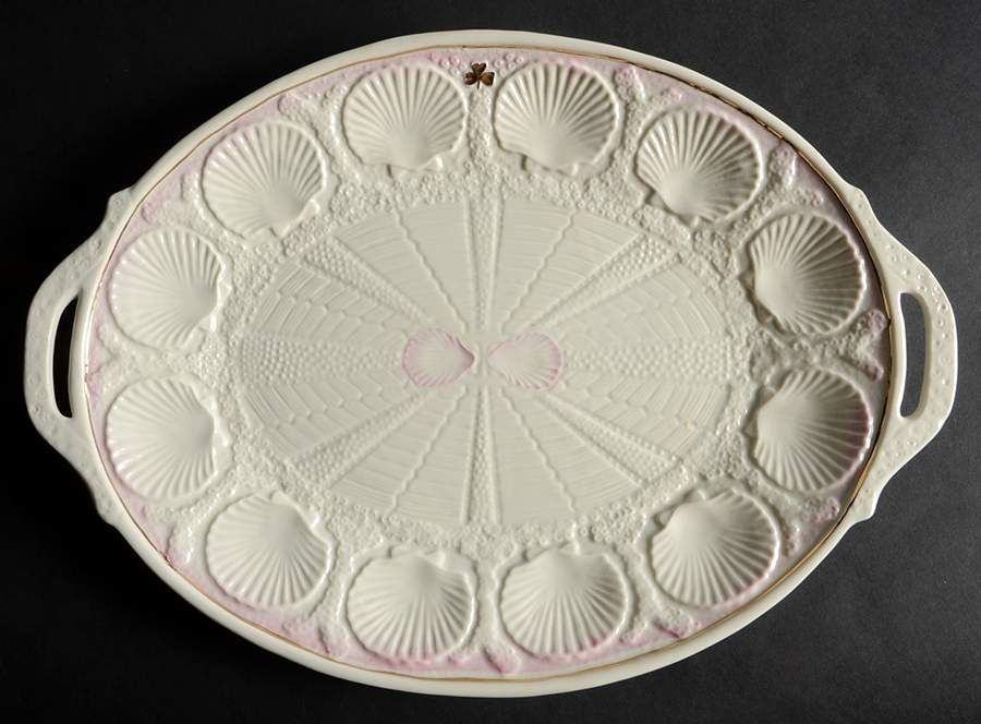 Founders Collection 14" Oval Handled Tray by Belleek Pottery (Ireland)-1