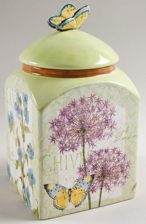 Herb Garden Large Canister & Lid by Certified International-1