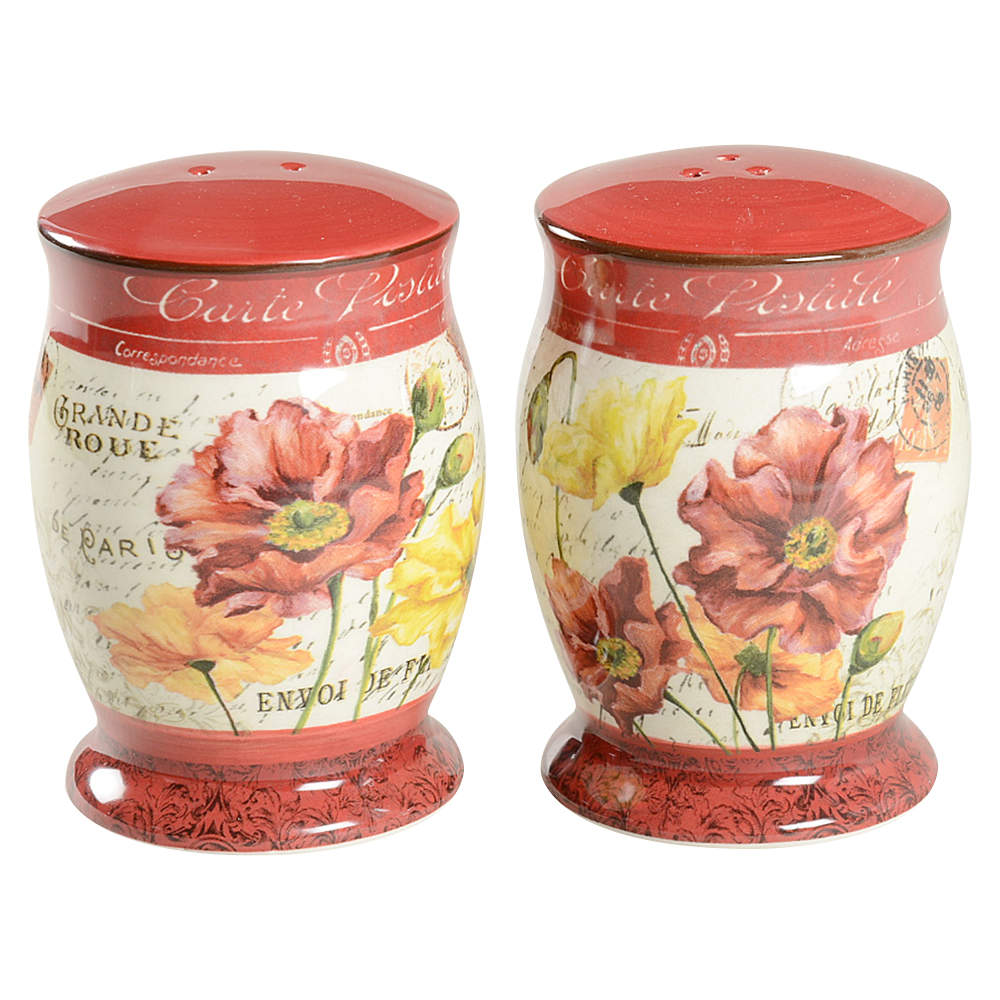 Le Fleur Poppies Salt & Pepper Set by Certified International-1