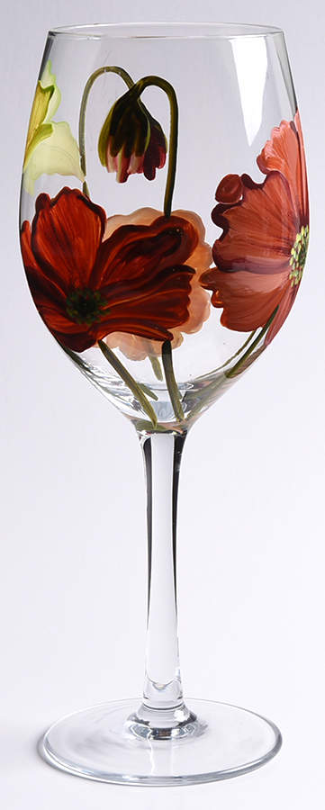 Le Fleur Poppies Glassware Goblet by Certified International-1