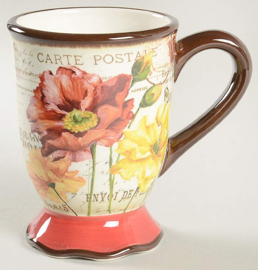 Le Fleur Poppies Footed Mug by Certified International-1