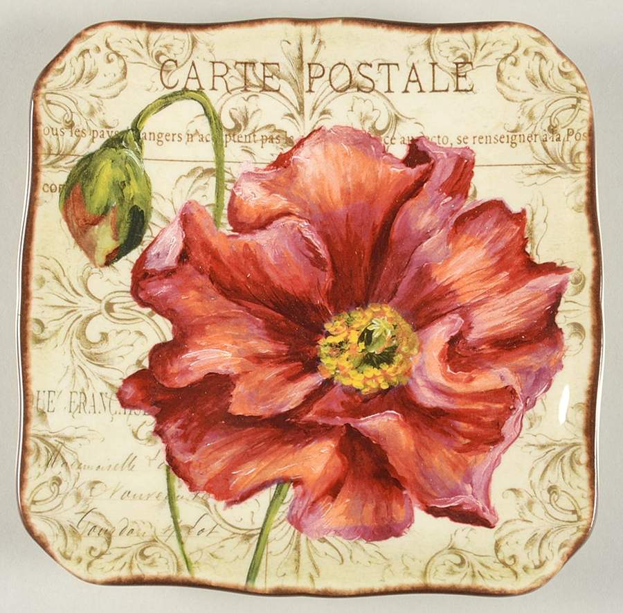 Le Fleur Poppies Canape Plate by Certified International-1