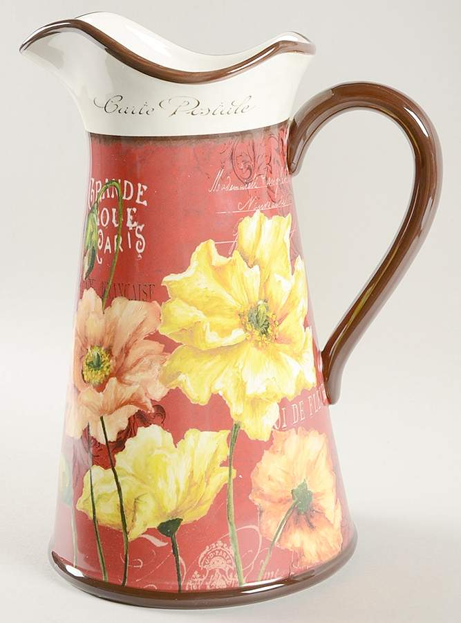 Le Fleur Poppies 88 Oz Pitcher by Certified International-1