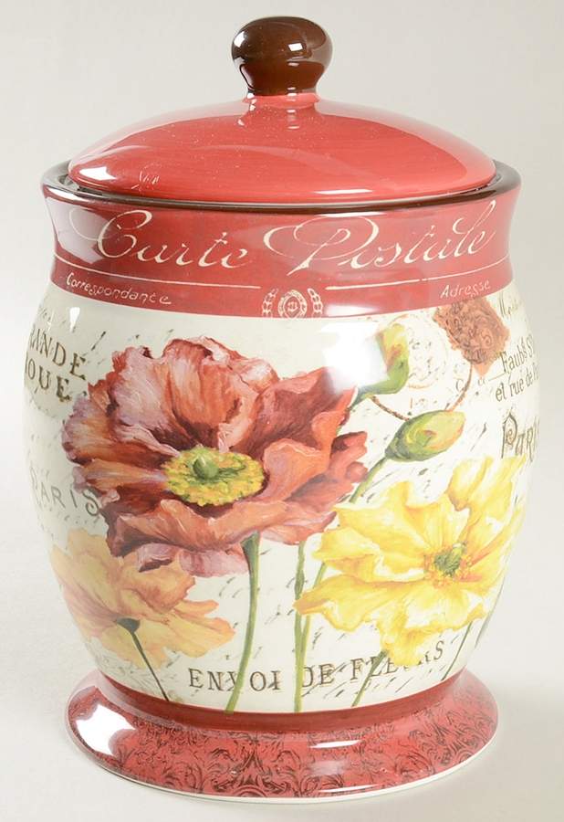 Le Fleur Poppies Medium Canister & Lid by Certified International-1