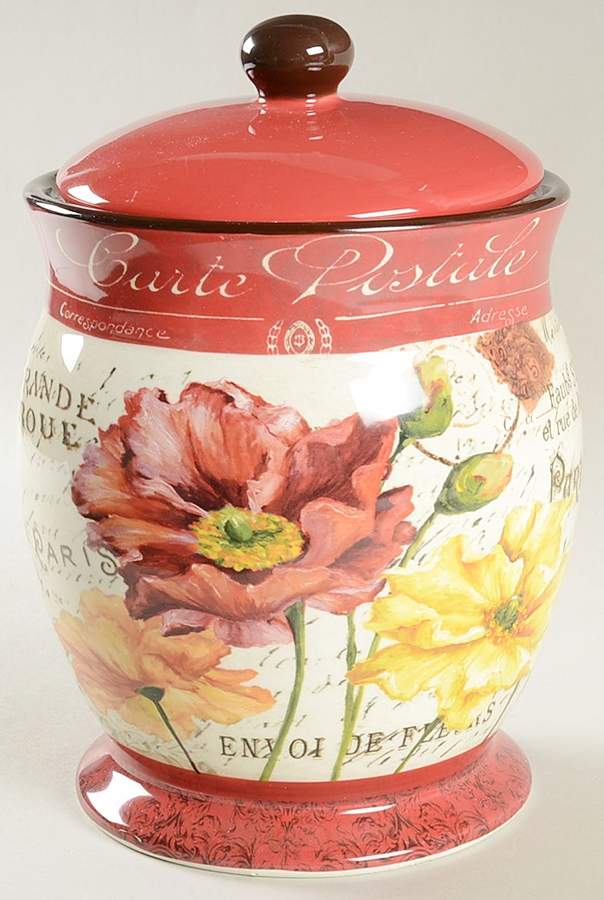 Le Fleur Poppies Large Canister & Lid by Certified International-1