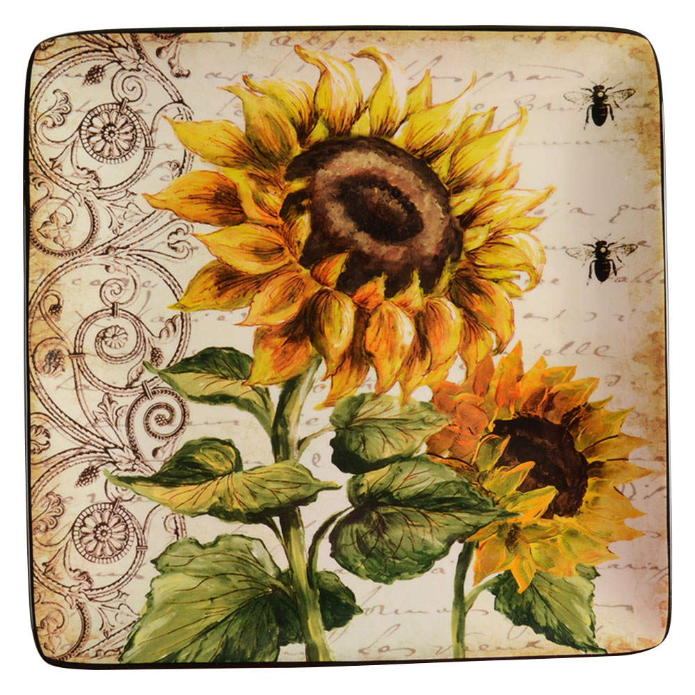 French Sunflowers Dinner Plate by Certified International-1