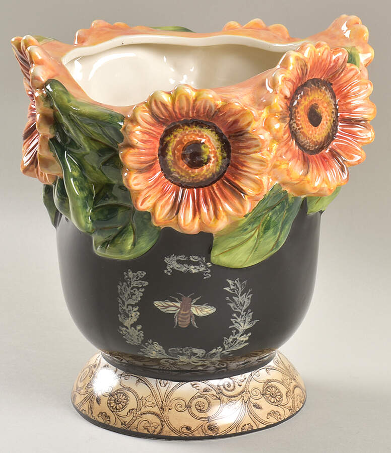 French Sunflowers Figural Cookie Jar No Lid by Certified International-1