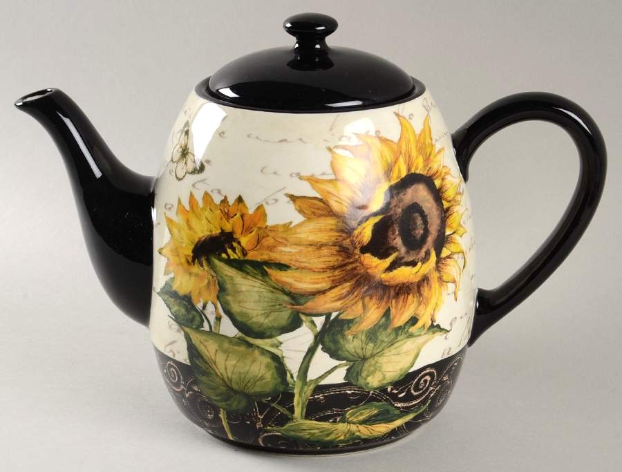 French Sunflowers Teapot & Lid by Certified International-1
