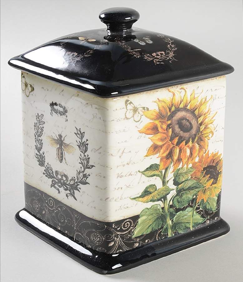 French Sunflowers Small Canister & Lid by Certified International-1