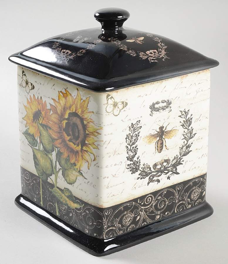 French Sunflowers Medium Canister & Lid by Certified International-1