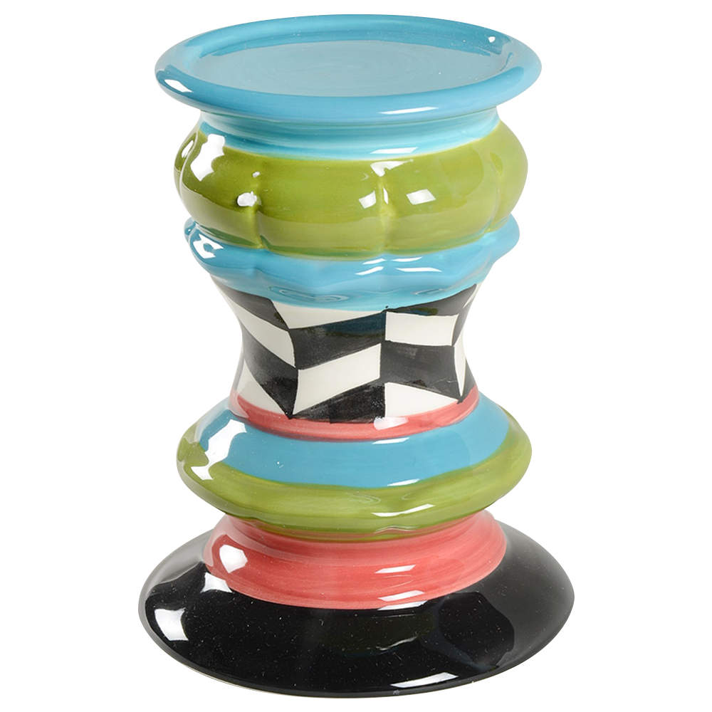 Classic Rose 6" Pillar Candleholder by Certified International-1