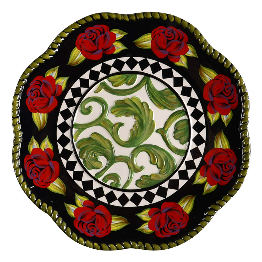 Classic Rose 13" Chop Plate (Round Platter) by Certified International-1