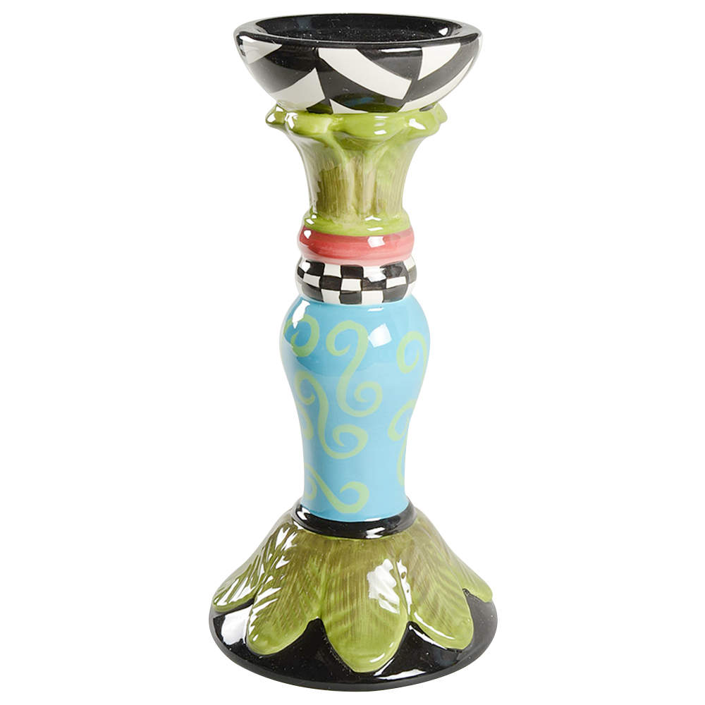 Classic Rose 10" Pillar Candleholder by Certified International-1