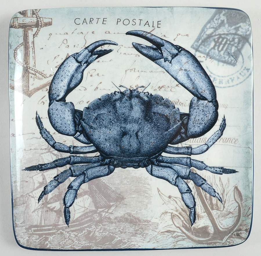 Coastal Postcards Dessert/Pie Plate by Certified International-1
