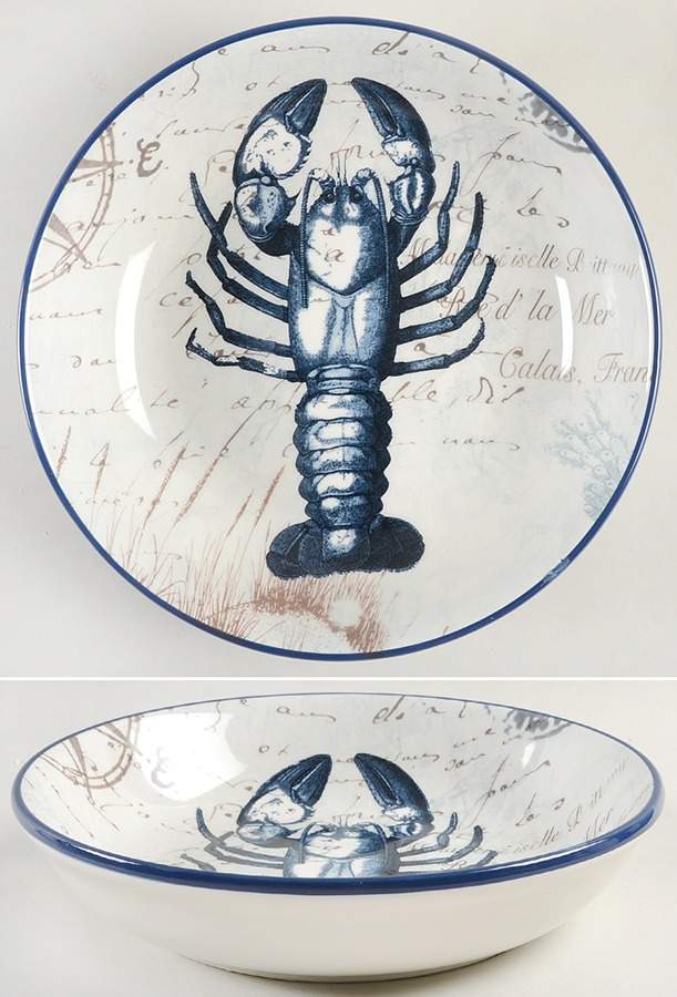 Coastal Postcards 9" Soup/Pasta Bowl by Certified International-1