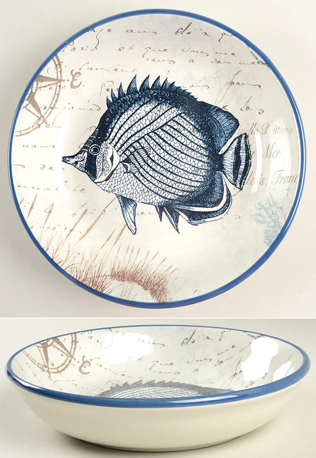 Coastal Postcards 9" Soup/Pasta Bowl by Certified International-1