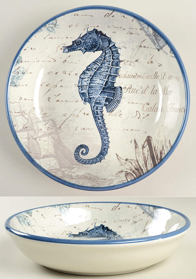 Coastal Postcards 9" Soup/Pasta Bowl by Certified International-1