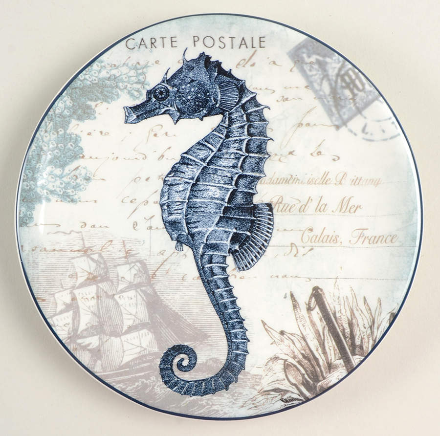 Coastal Postcards Canape Plate by Certified International-1