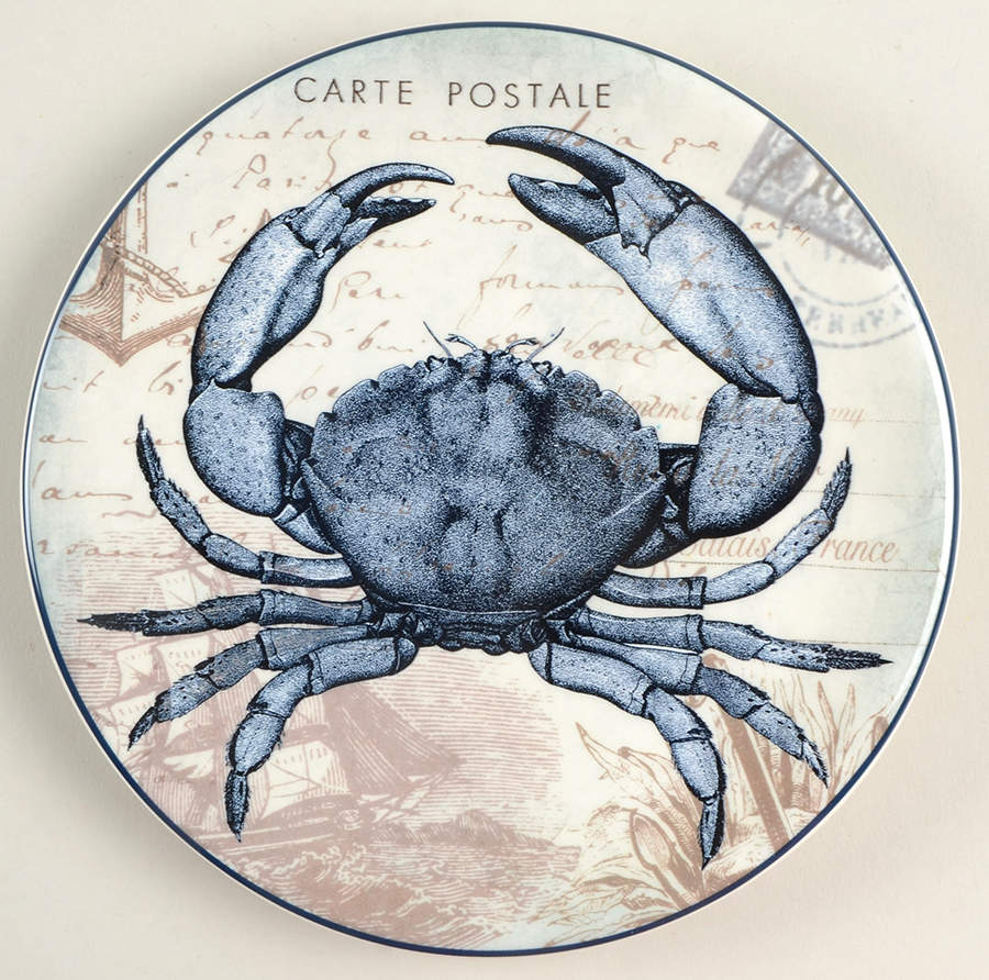 Coastal Postcards Canape Plate by Certified International-1