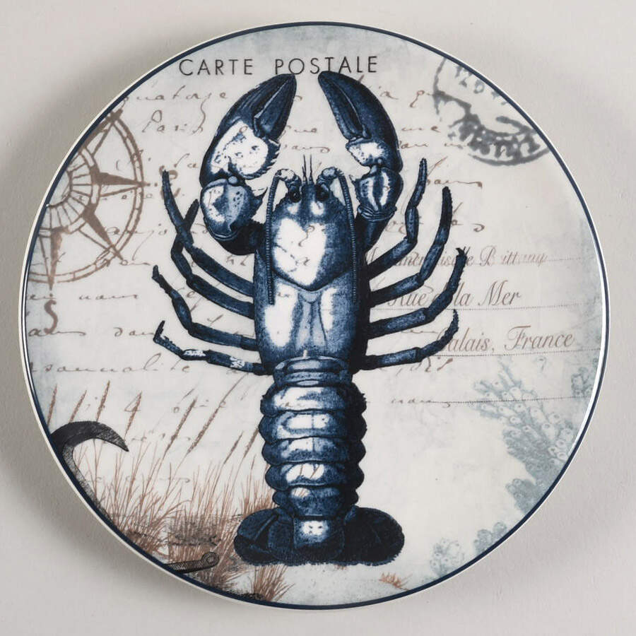 Coastal Postcards Canape Plate by Certified International-1