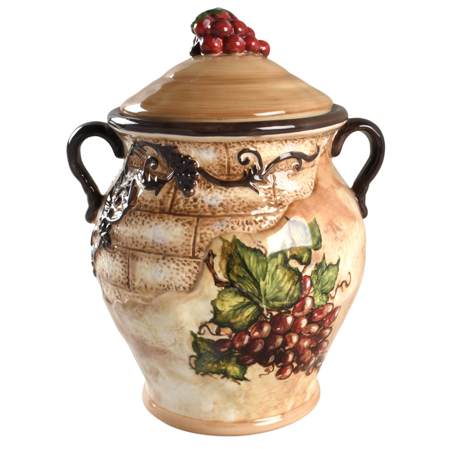 Tuscan View Biscotti Jar & Lid by Certified International-1