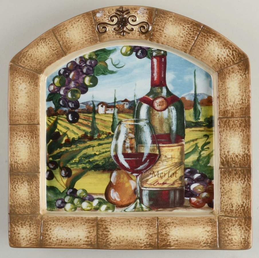 Tuscan View 13" Square Serving Platter by Certified International-1
