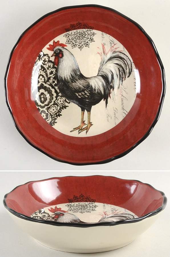 Fancy Rooster 8" Soup/Pasta Bowl by Certified International-1