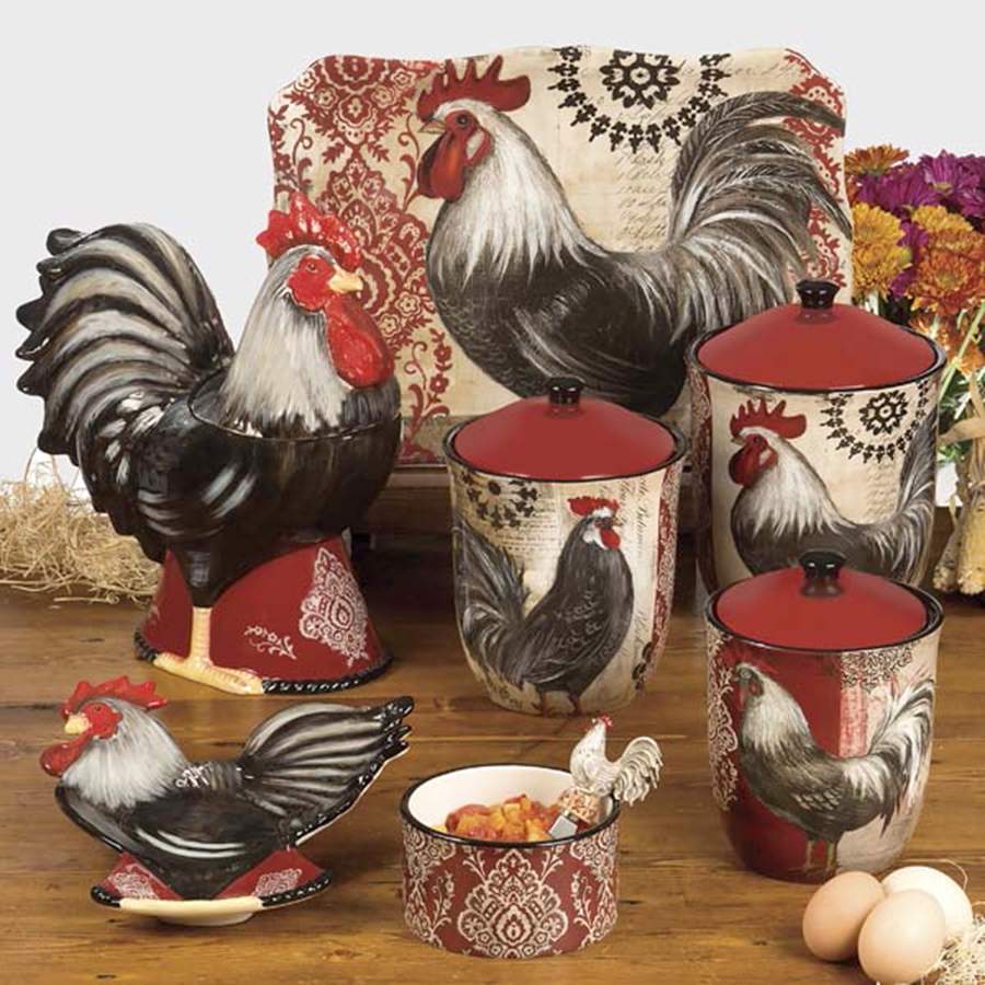 Fancy Rooster 16" Rectangular Serving Platter by Certified International-1