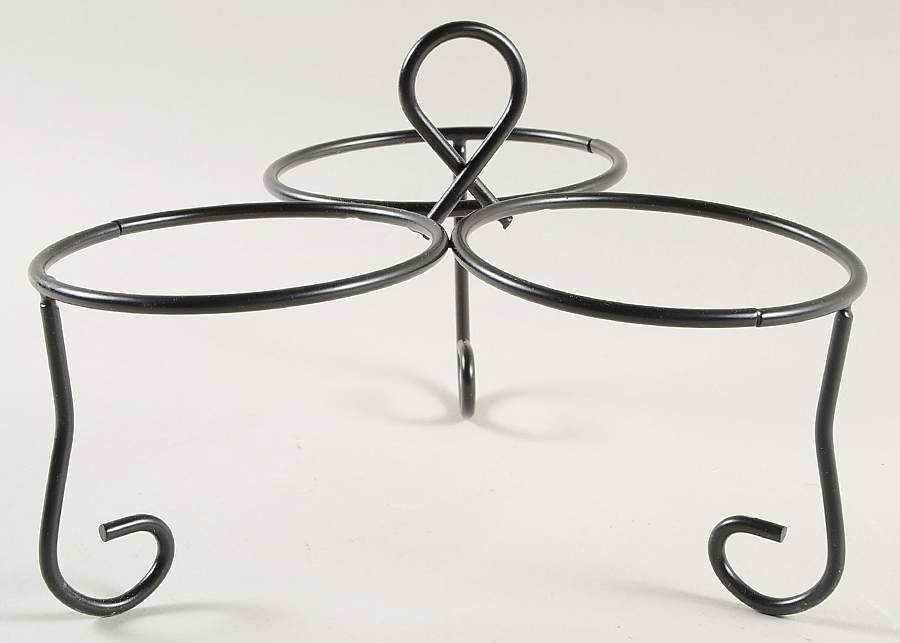 Tequila Sunrise Metal Stand-For 3 Motif Condiment Bowl Set by Certified International-1