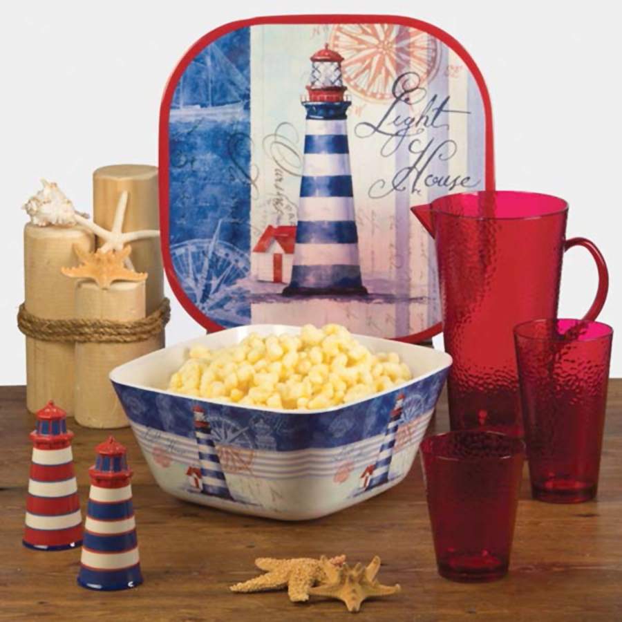 Lighthouse, Crab & Lobster Figural Salt and Pepper by Certified International-1