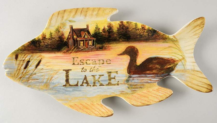 Lakeside Lodge 14" Figural Platter by Certified International-1