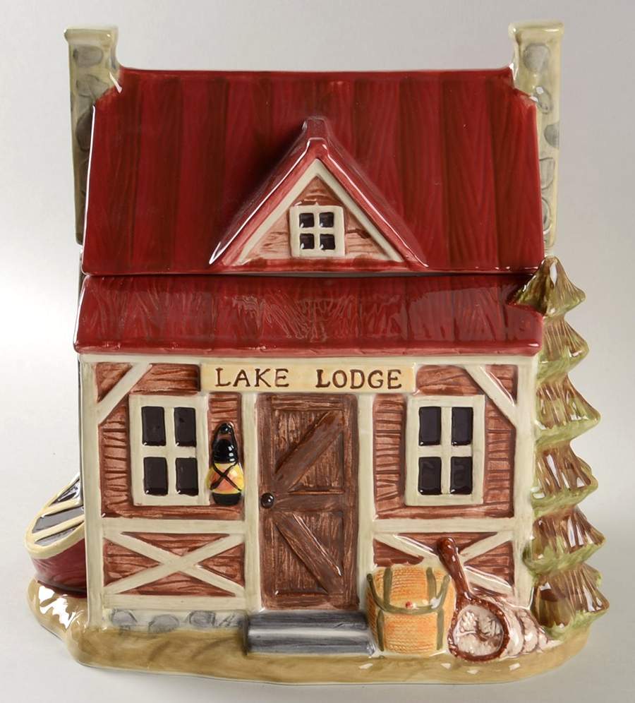 Lakeside Lodge Figural Cookie Jar & Lid by Certified International-1