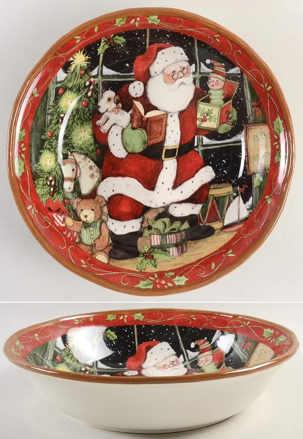 Santa's Workshop 13" Pasta Serving Bowl by Certified International-1