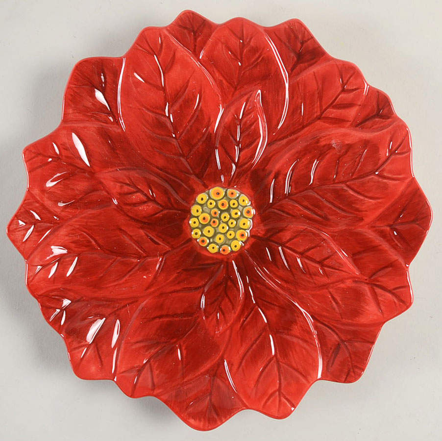Botanical Christmas Figural Dessert/Pie Plate by Certified International-1
