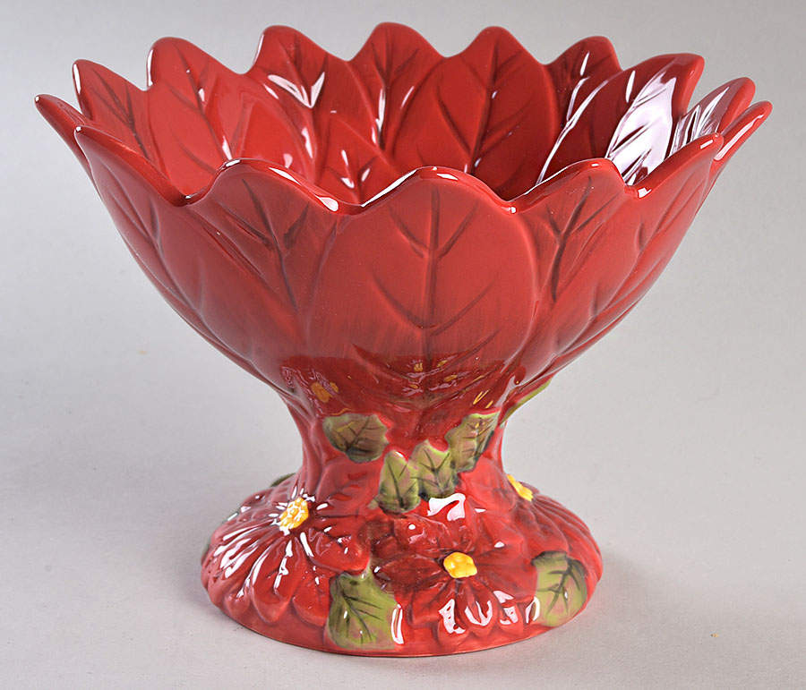 Botanical Christmas Pedestal Bowl by Certified International-1