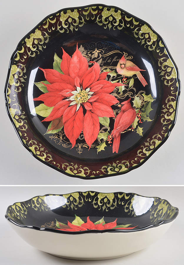 Botanical Christmas 13" Pasta Serving Bowl by Certified International-1