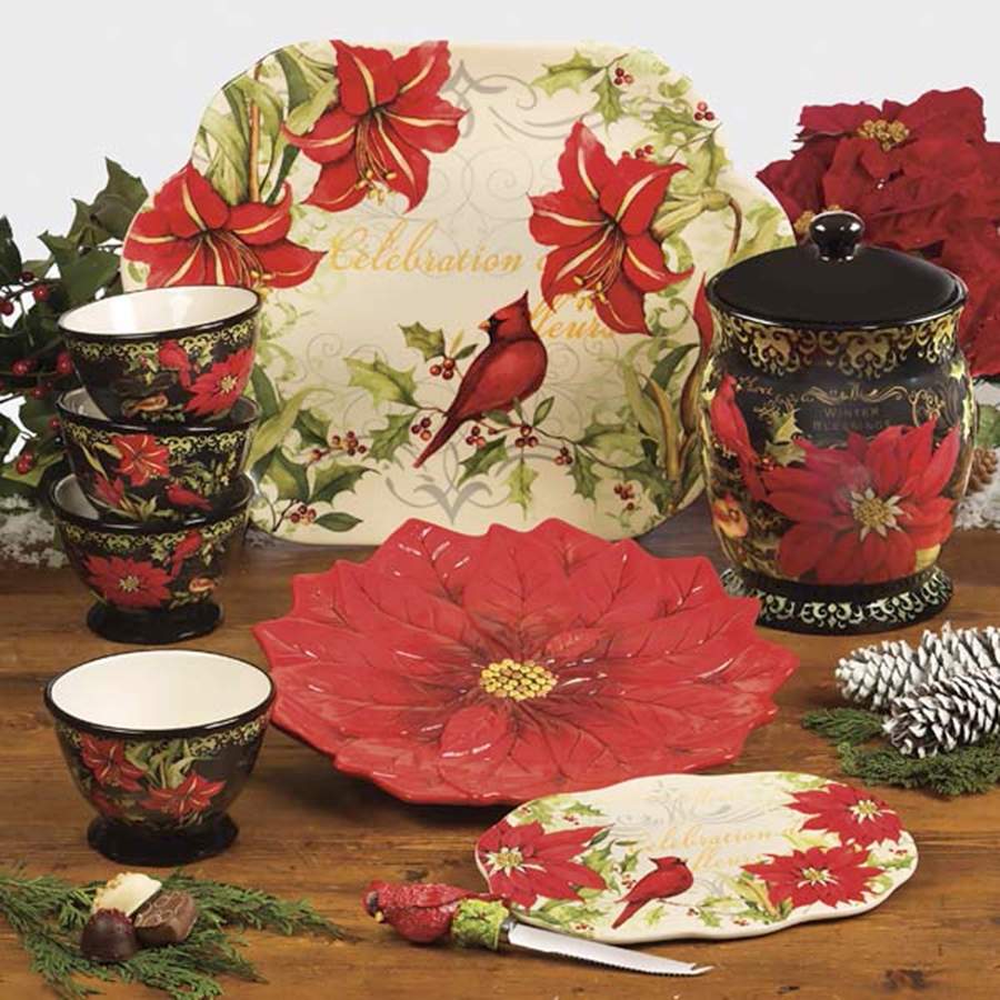 Botanical Christmas 18" Rectangular Serving Platter by Certified International-1