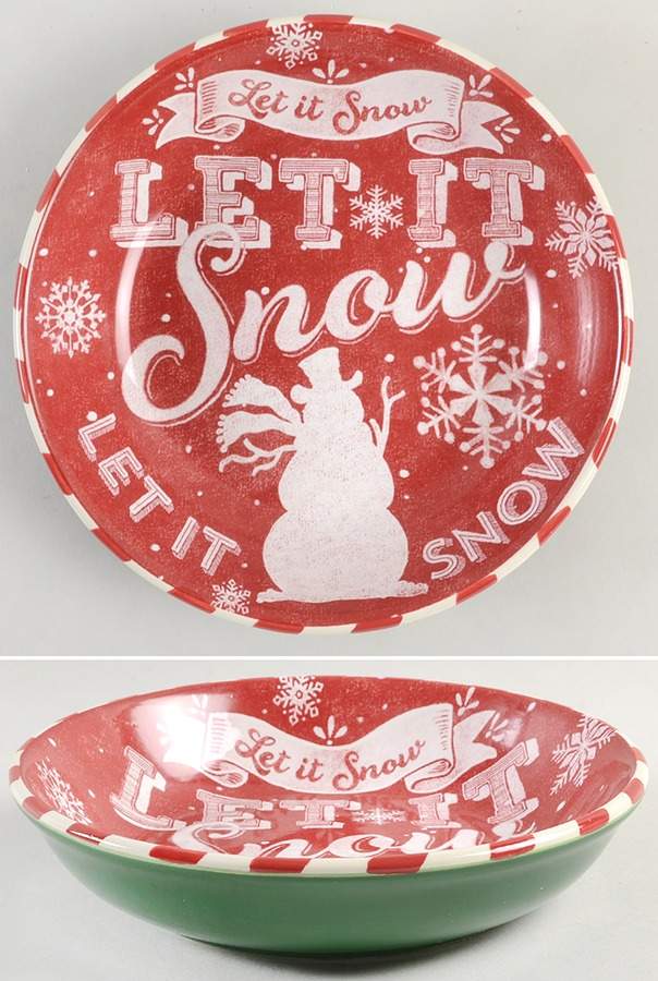 Chalkboard Christmas 9" Soup/Pasta Bowl by Certified International-1