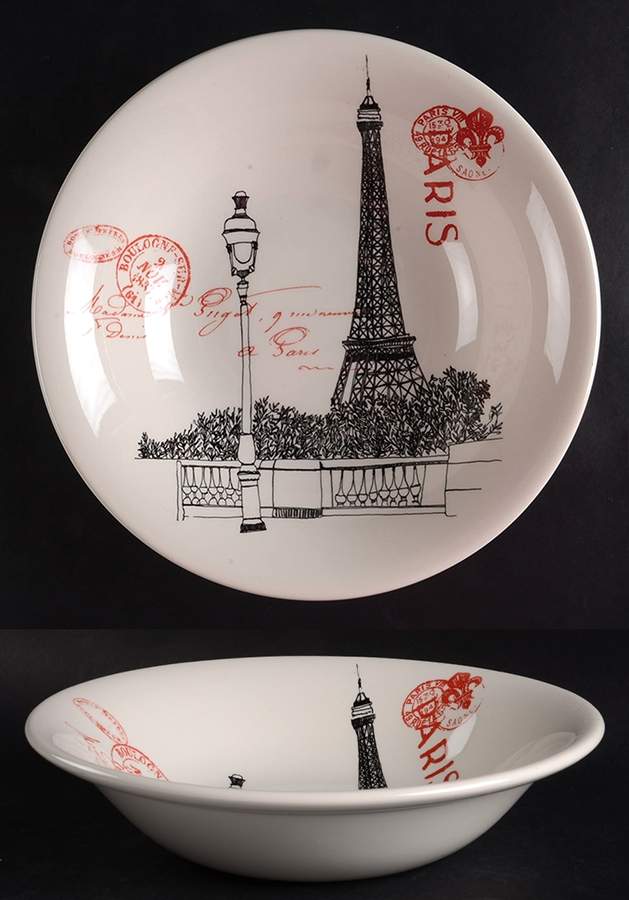 Parisienne Scene 10" Round Vegetable Bowl by Carly Dodsley-1