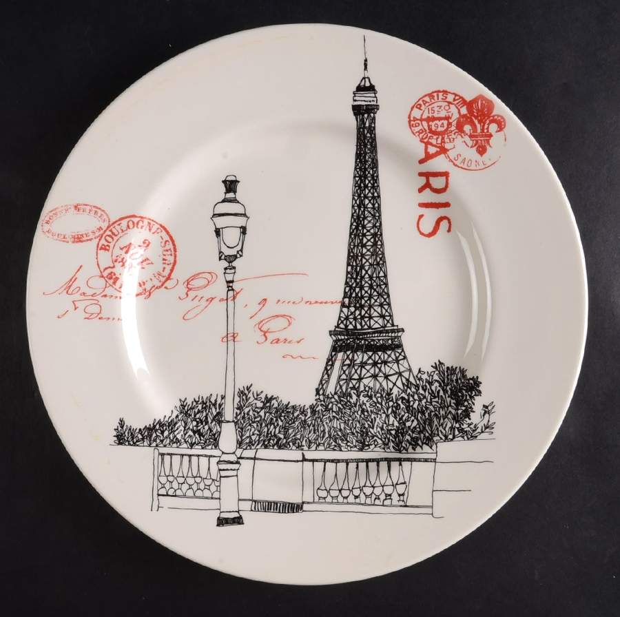 Parisienne Scene Dinner Plate by Carly Dodsley-1