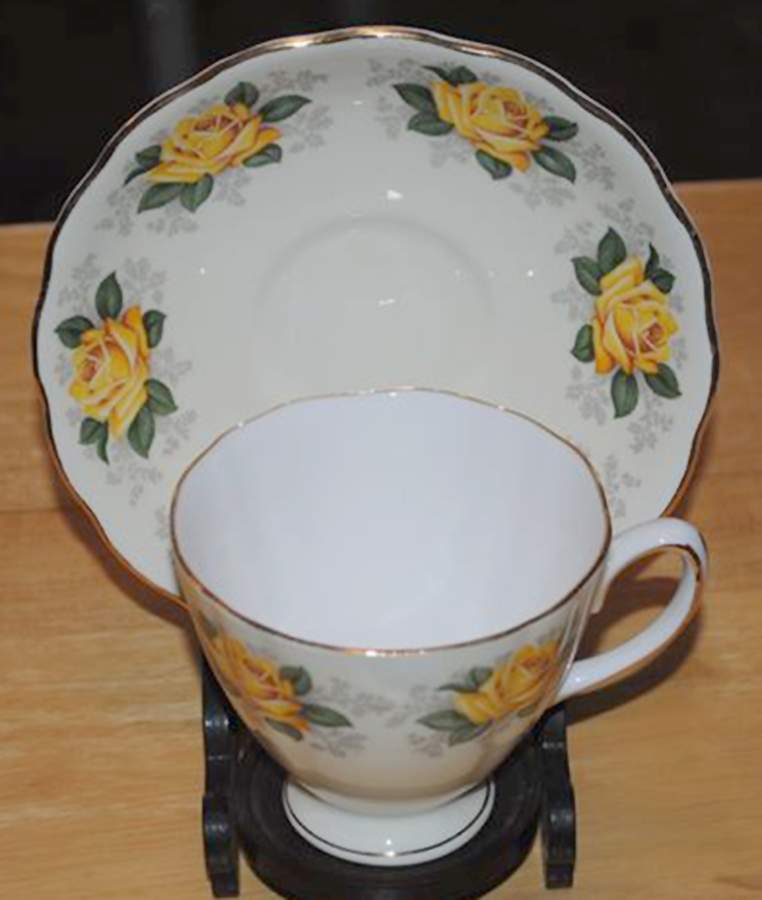 768-4 Footed Cup & Saucer Set by Colclough-1