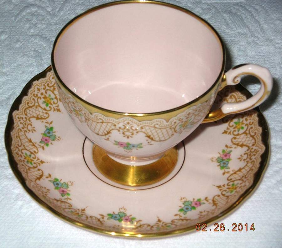 6700H Footed Cup & Saucer Set by Coalport-1