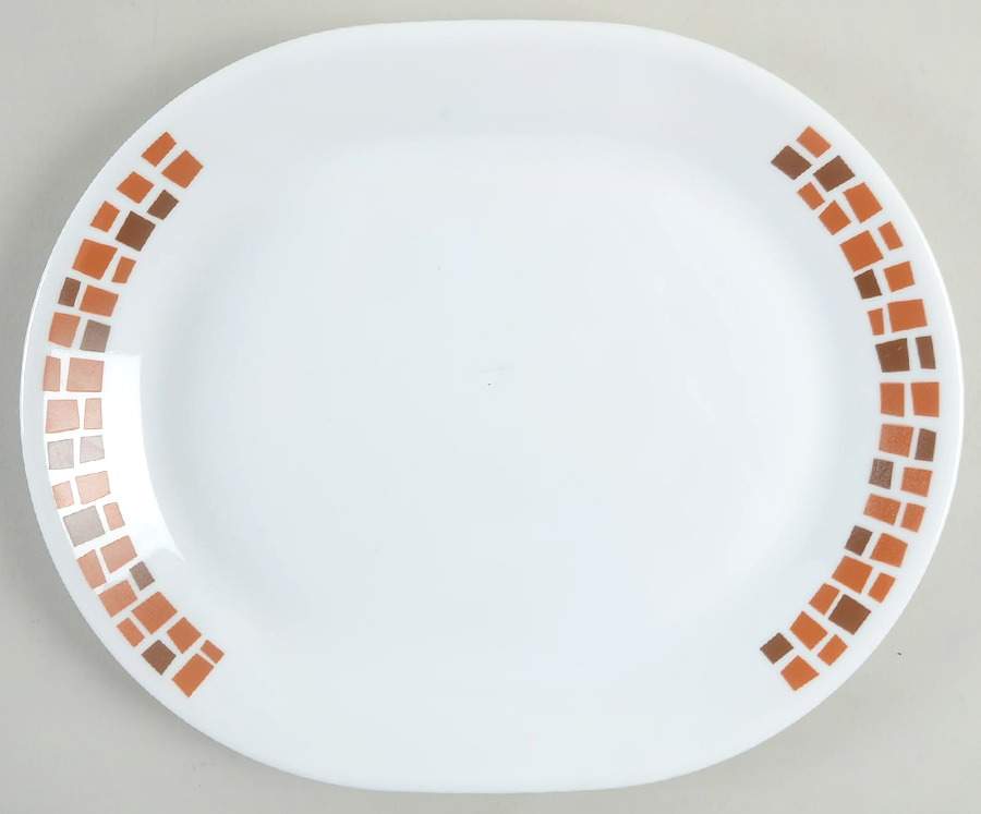 Precious Colours Amber Orange (Corelle) 12" Oval Serving Platter by Corning Corelle-1