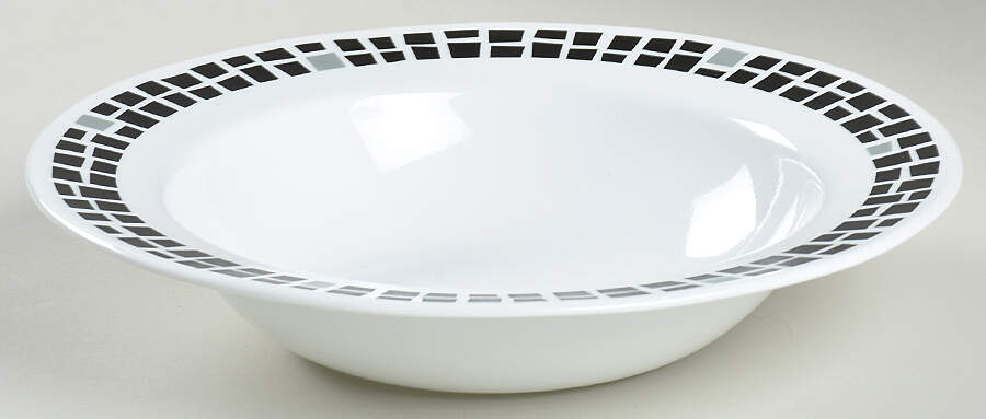Precious Colours Black Onyx (Corelle) Individual Dinner/Pasta Bowl by Corning Corelle-1