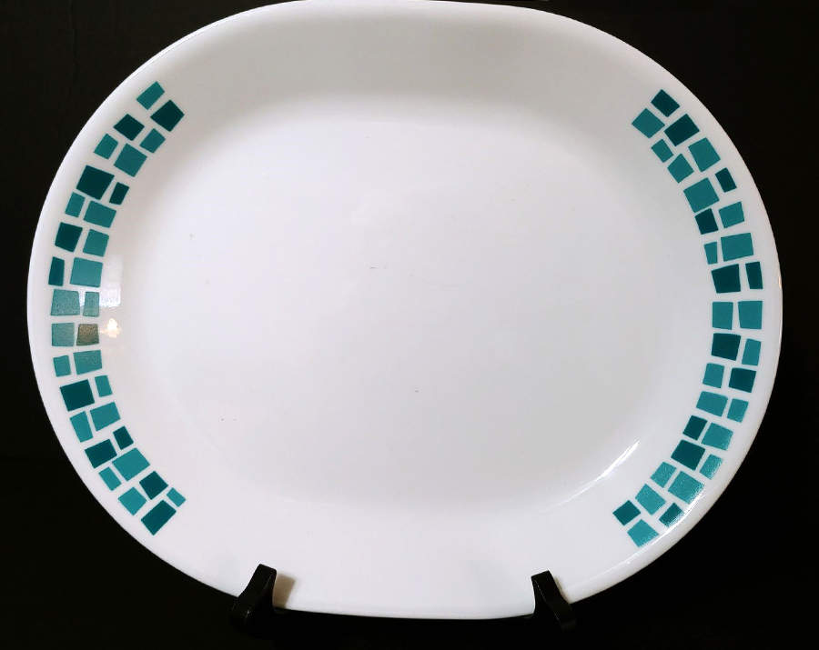 Precious Colours Emerald Green (Corelle) 12" Oval Serving Platter by Corning Corelle-1